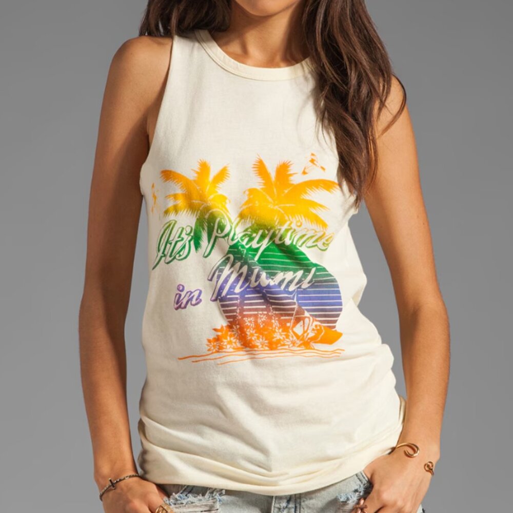 One Teaspoon Miami Ryder Tank Top 1 / Small Yellow REVOLVE